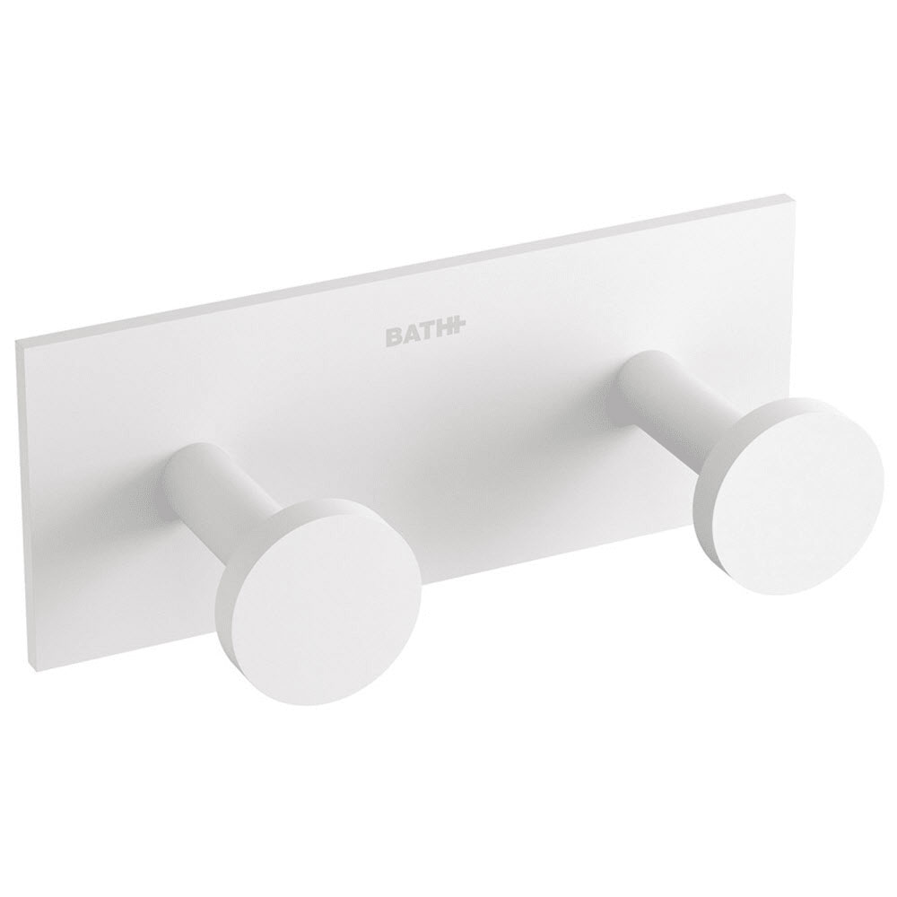 Appendino doppio da incollo in ottone verniciato della collezione 'Stick' by Cosmic - 11x4,4x4,5 cm - Bianco