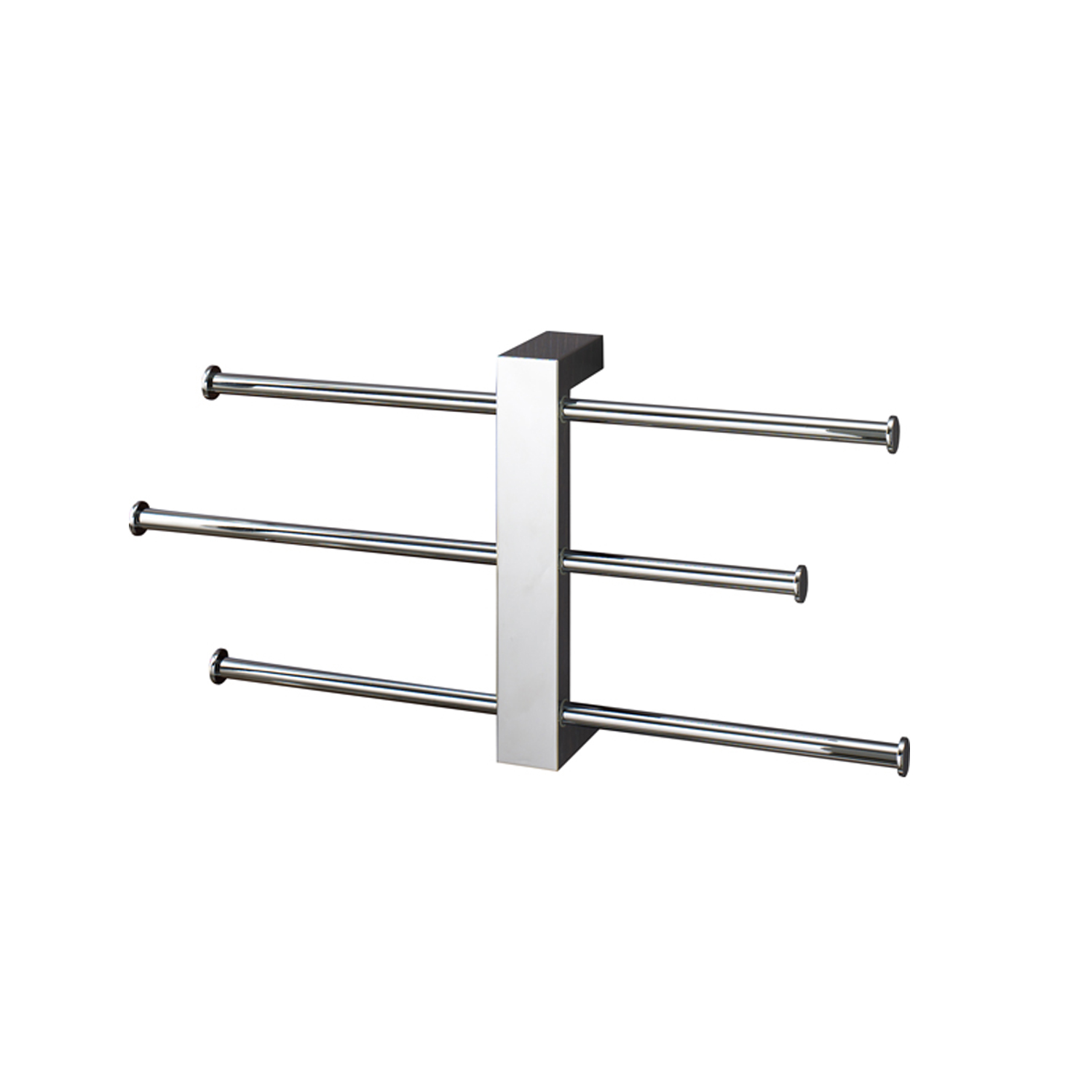 Barra con 3 portasalviette scorrevoli Gedy serie Bridge - Cromato