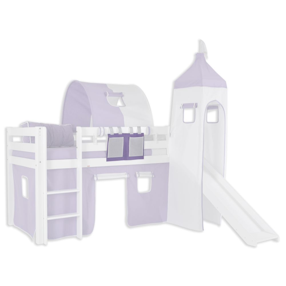 Borsa portaoggetti per letto - viola/bianco