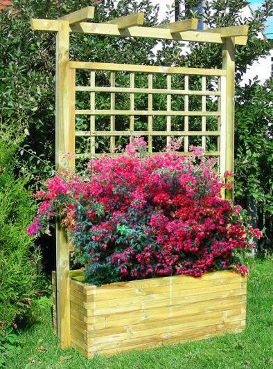 Fioriera grande con traliccio "Lonicera" - 180 x 50 x 210 cm (l x p x h)