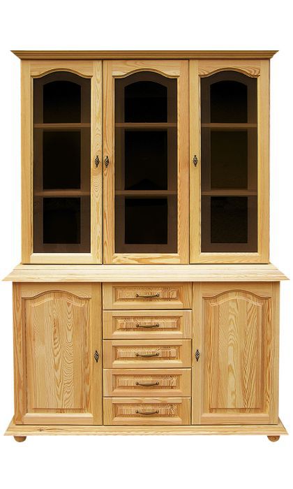 Vetrinetta "Pipilo" 07, pino massello, naturale - 200 x 135 x 54 cm