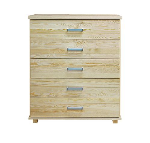 Cassettiera in pino massello naturale "Columba 09" - 124 x 100 x 50 cm (h x l x p)