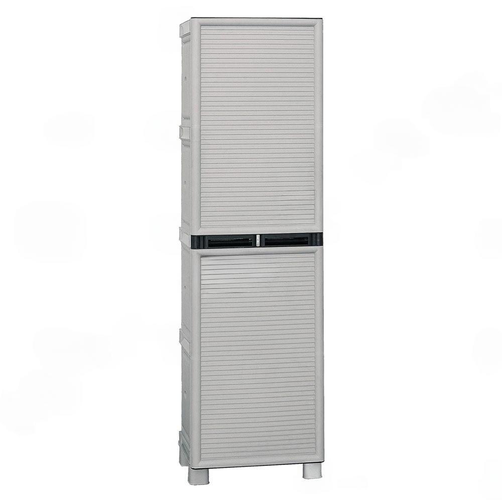 Armadio spogliatoio da esterno Concert con ripiani integrati - Grigio