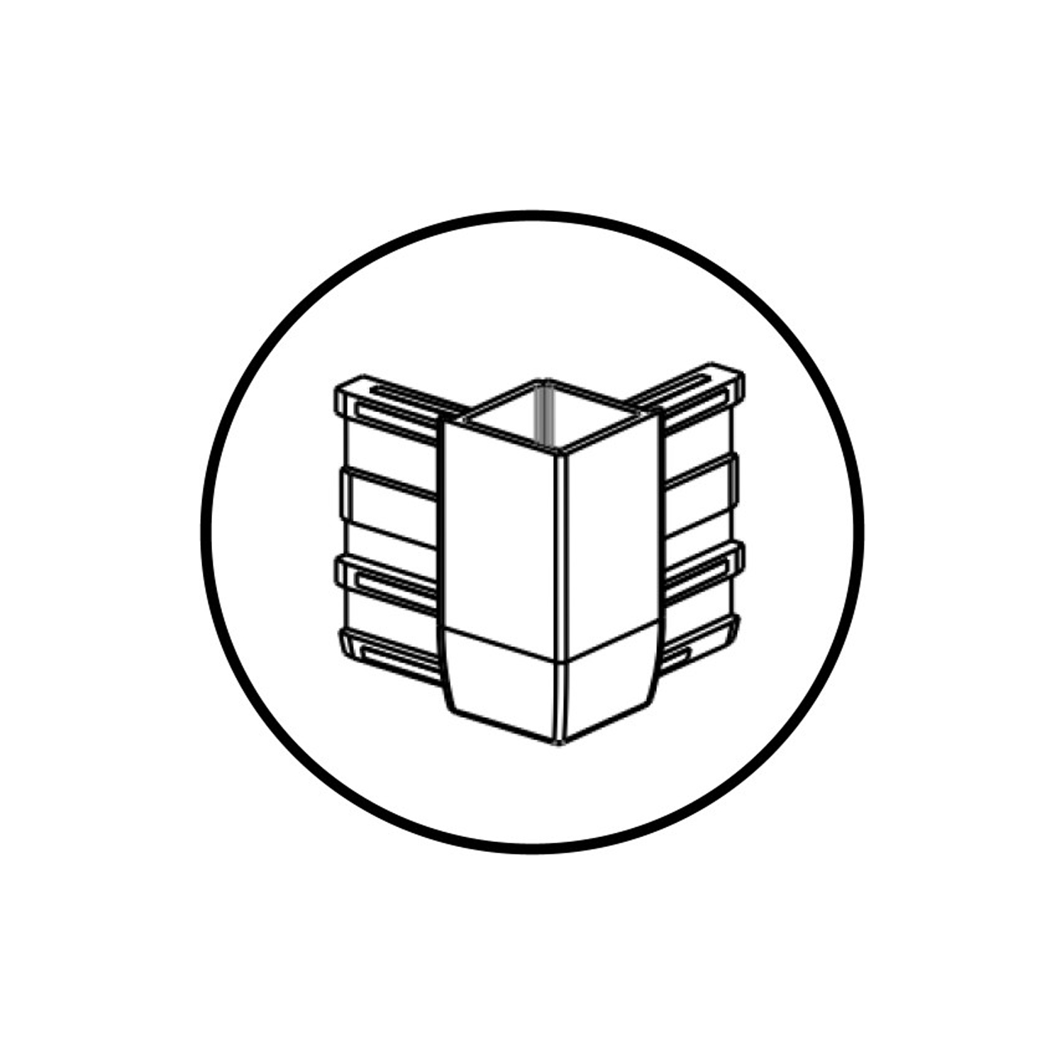 Angolo per box doccia DocciaGo Space - Nero Opaco