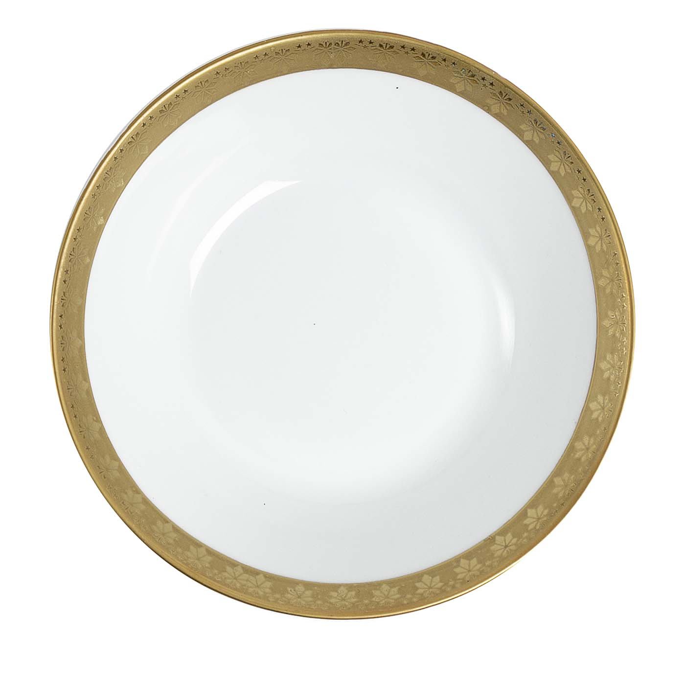 Set di 6 coppette da frutta bianche e oro