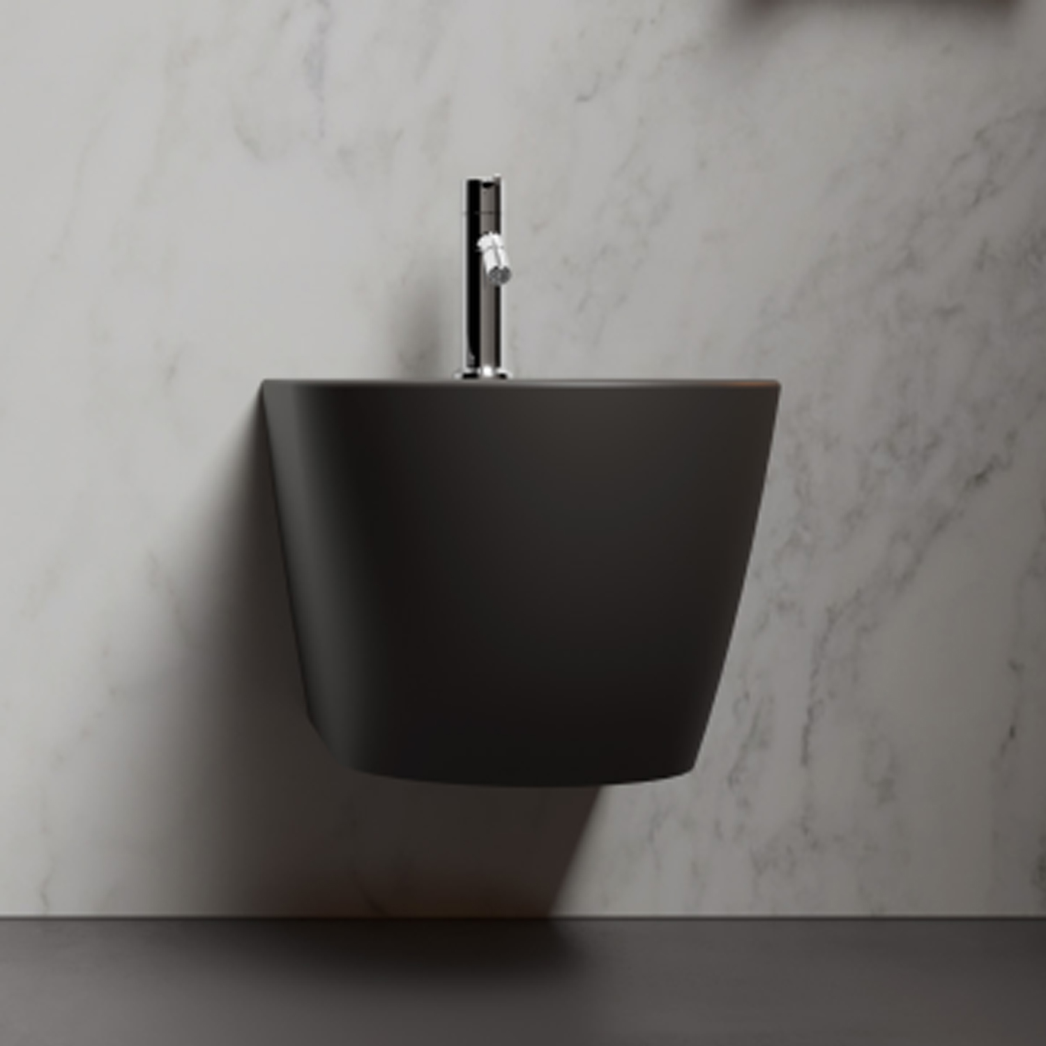 Bidet sospeso Domus Falerii collezione Fogliolina meteorite