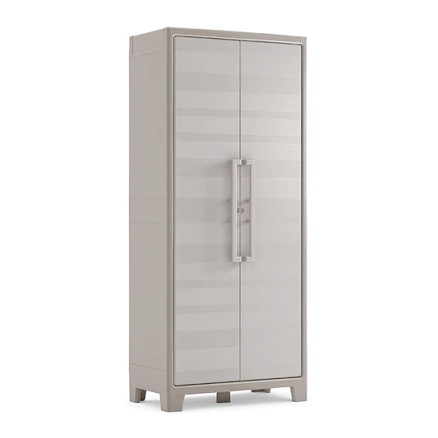 Armadio multiuso per esterni a 8 ripiani regolabili Beige cm 80x44x182h