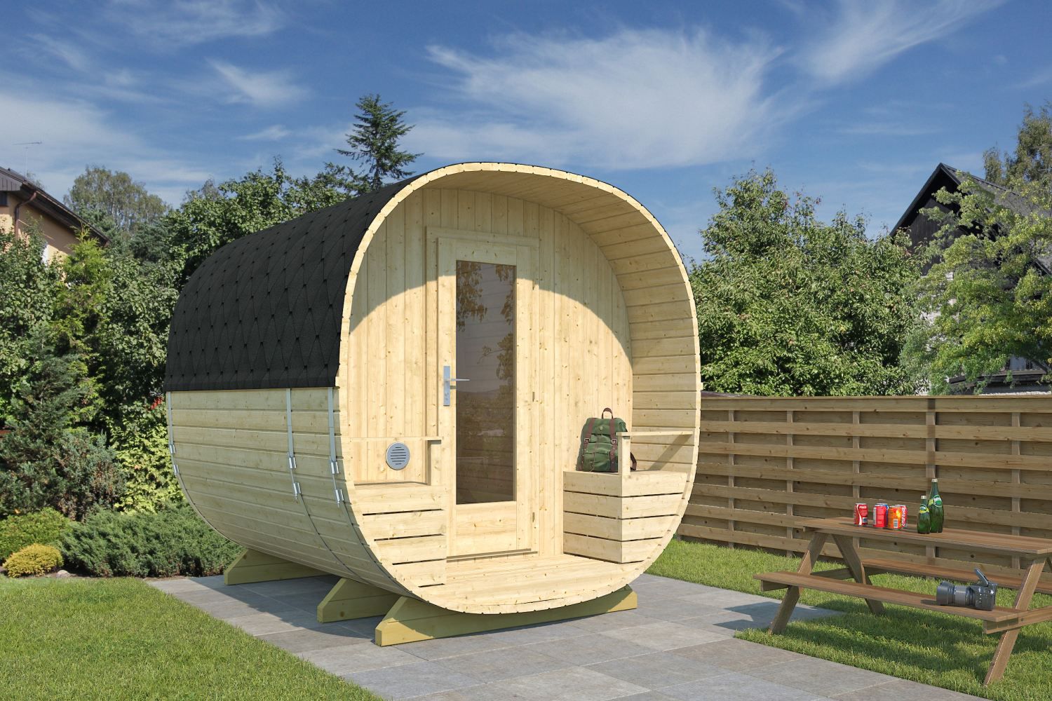 Barile sauna Schlafkogel 08 - dimensioni: 240 x 267 x 248 (L x P x A), superficie: 6,4 m²