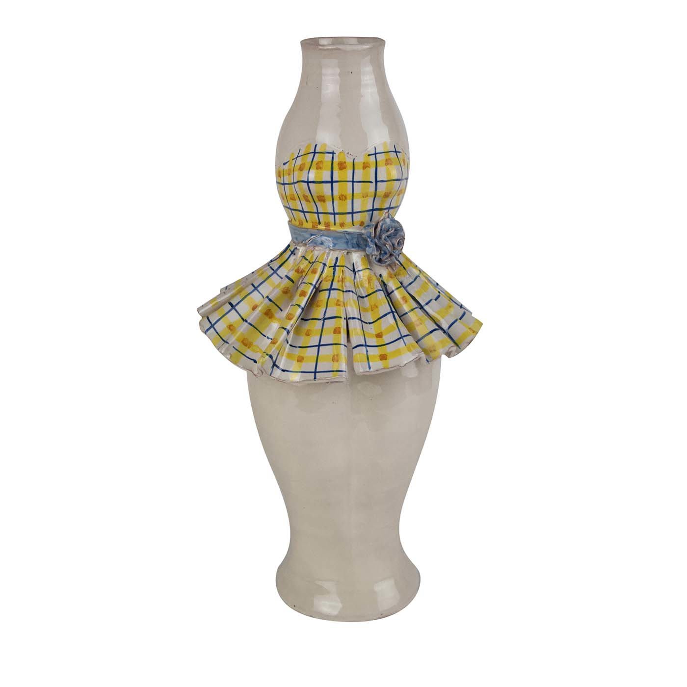 Vaso scultura Manichino da sarta in ceramica