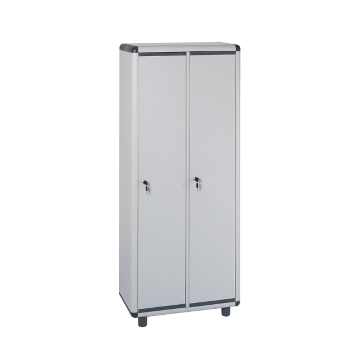 Armadio spogliatoi a due posti per esterno/interno - Grigio