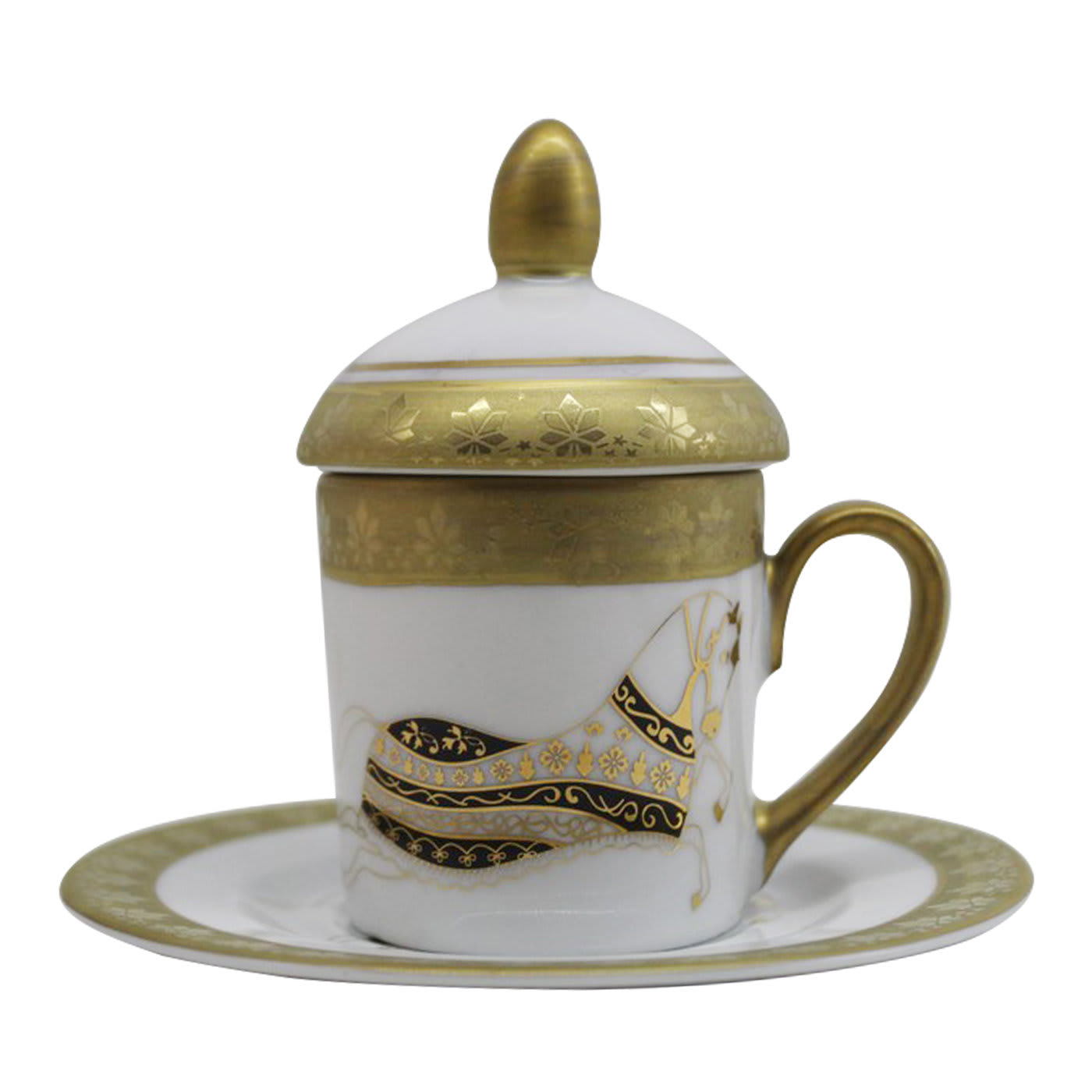 Set di 2 lattiere Dorazio III con coperchio e piattino