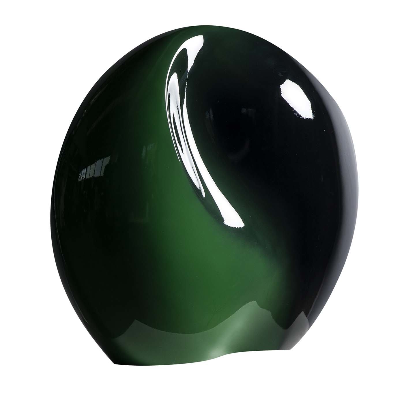 Vaso scultura Seme nero e verde