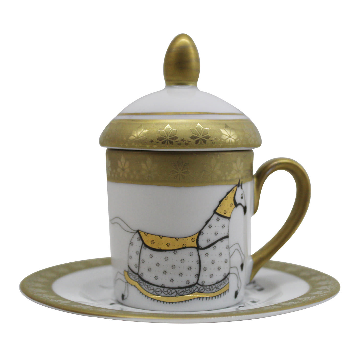 Set di 2 lattiere con coperchio e piattini Dorazio IV