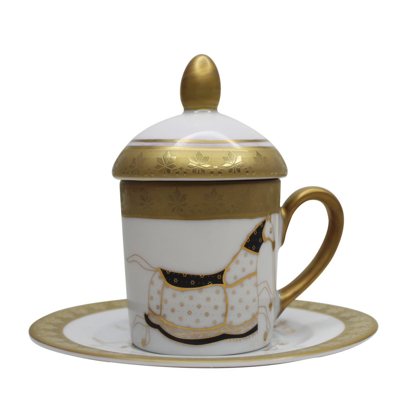 Set di 2 lattiere con coperchio e piattini Dorazio I