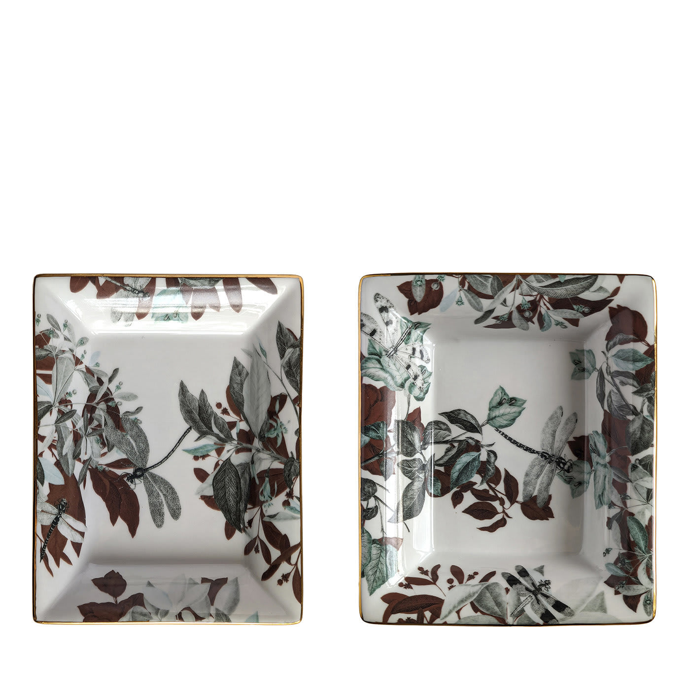 Set di posacenere e videopoche in porcellana Black Dragon Pool