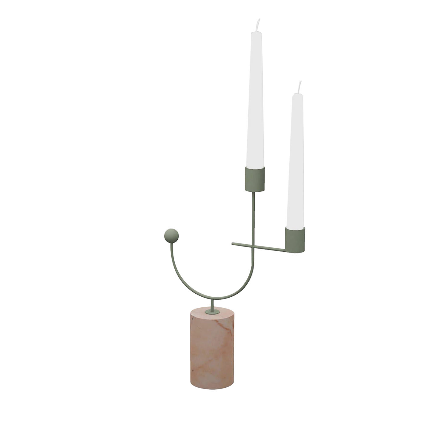 Portacandele Equilibrista rosa Portogallo e verde