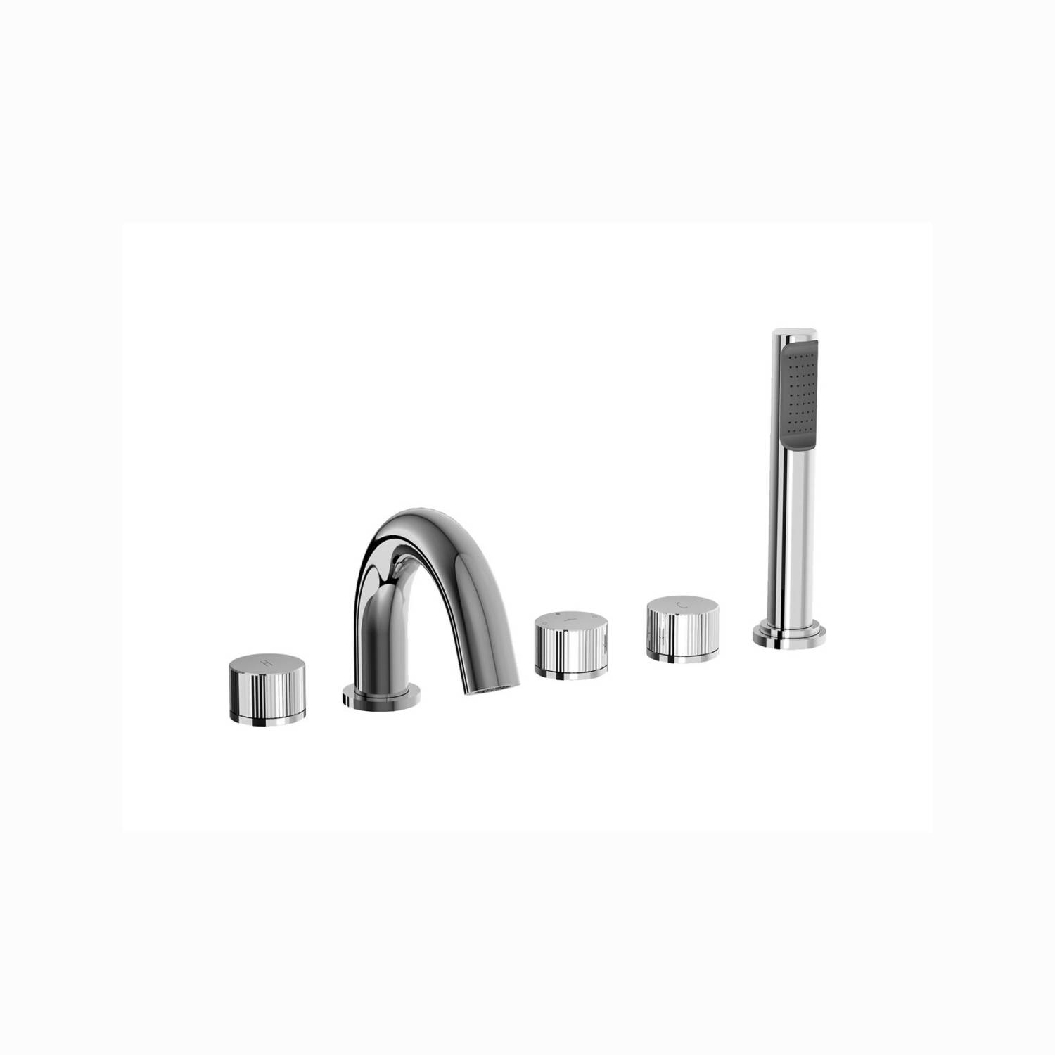 Batteria bordo vasca 5 fori serie JO codice JO044CR Cromo Paffoni