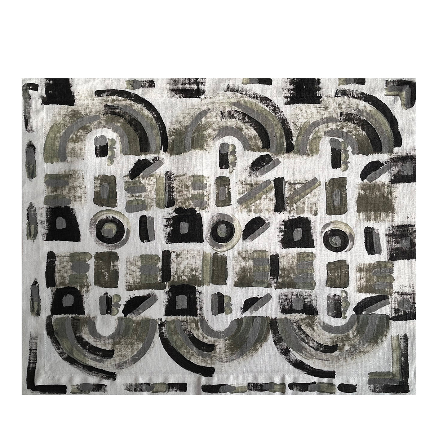 Tovaglietta Astratta Dipinta a Mano Autumn Shades No. 7