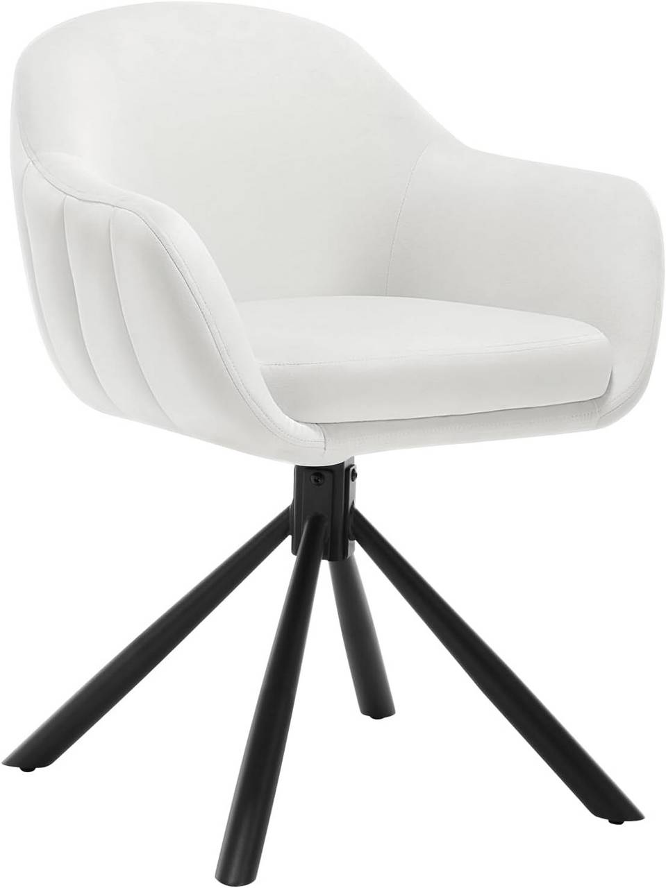 WOLTU1X Sedia da Pranzo Girevole, Sedia in Velluto, Gambe in Metallo, Sedia da Salotto