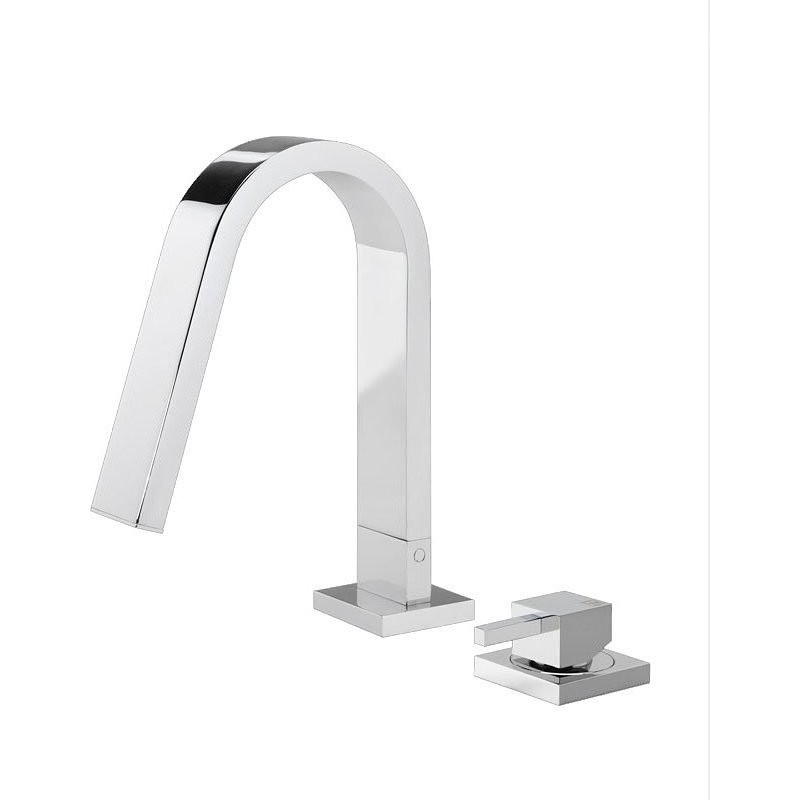 2-hole basin mixer with brushed nickel spout - Hito Quarantuno, Geda