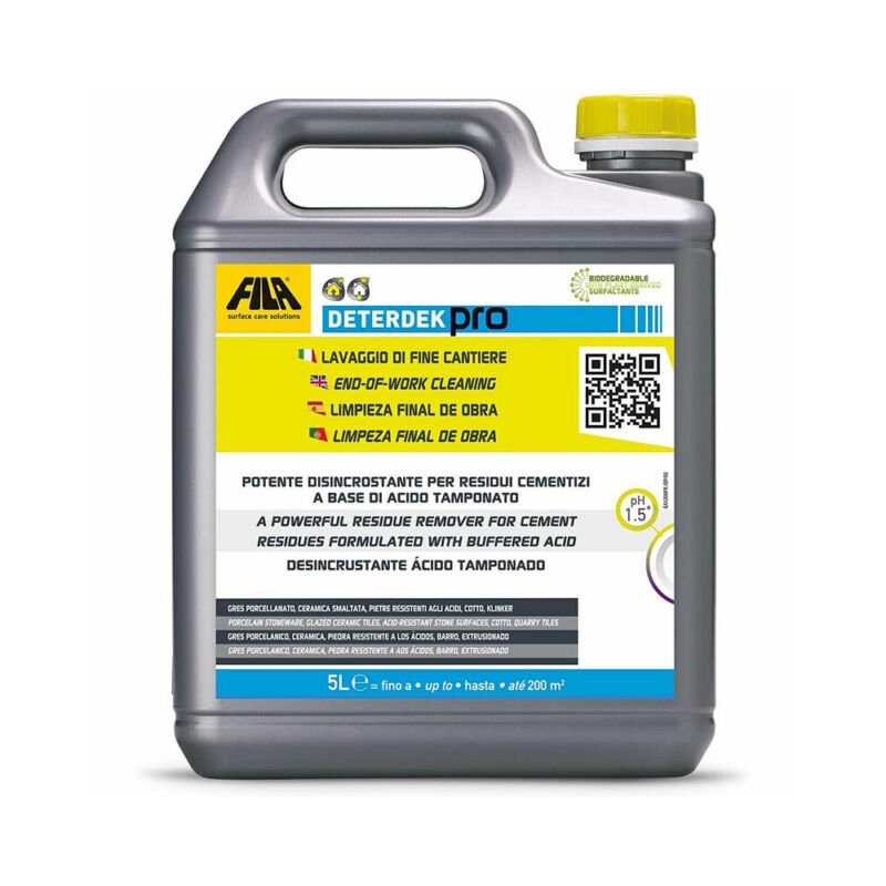 Detergente per la pulizia di fine cantiere Deterdeck 5 LT - Fila