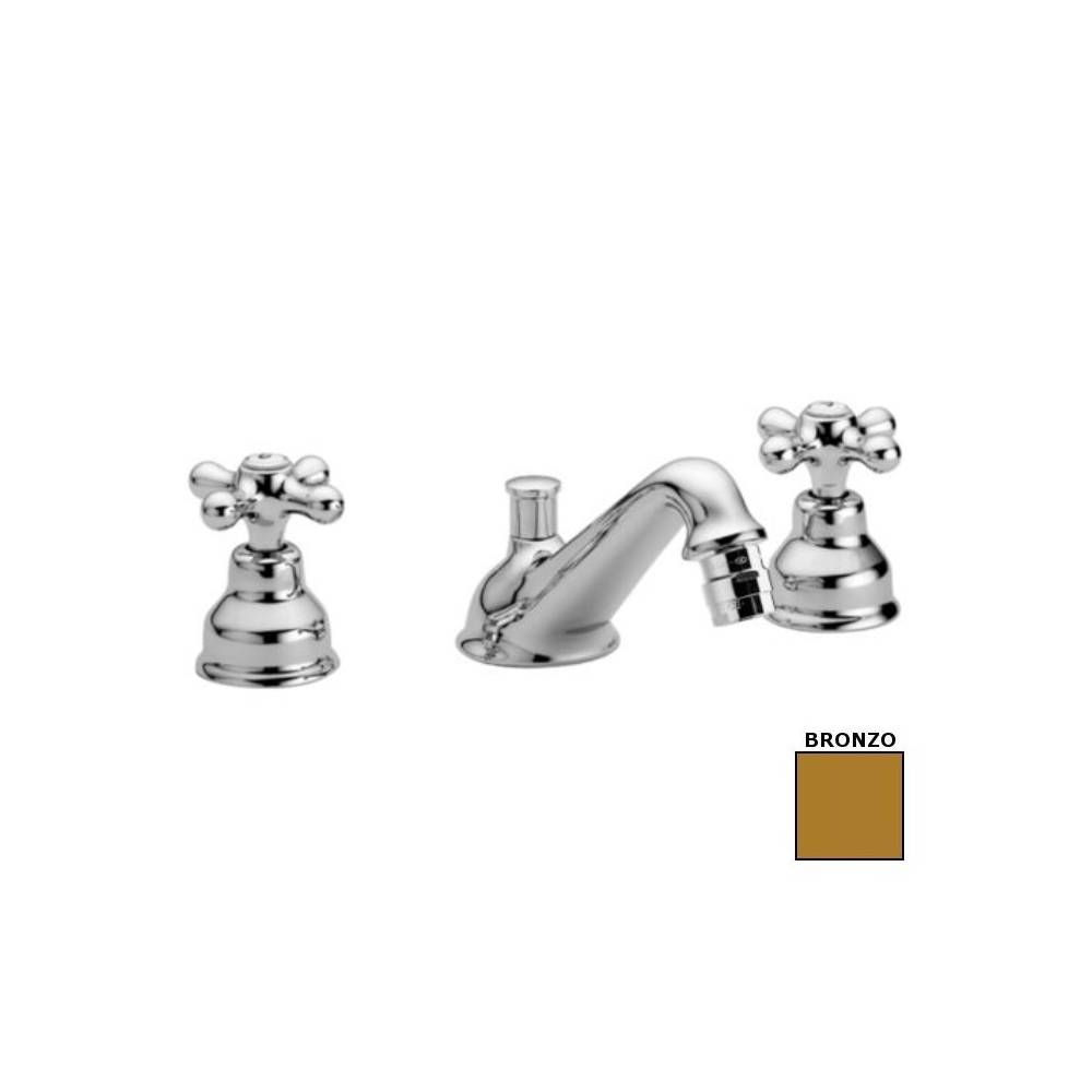 Batteria bidet con bocca fissa serie Iris modello IRV118BR Bronzo Paffoni