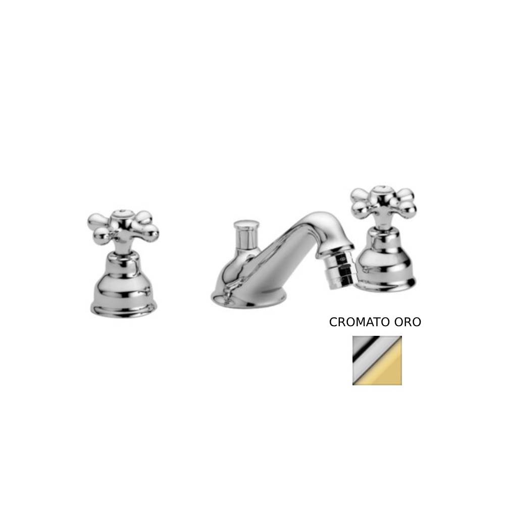 Batteria bidet con bocca fissa serie Iris modello IRV118CO Cromato oro Paffoni