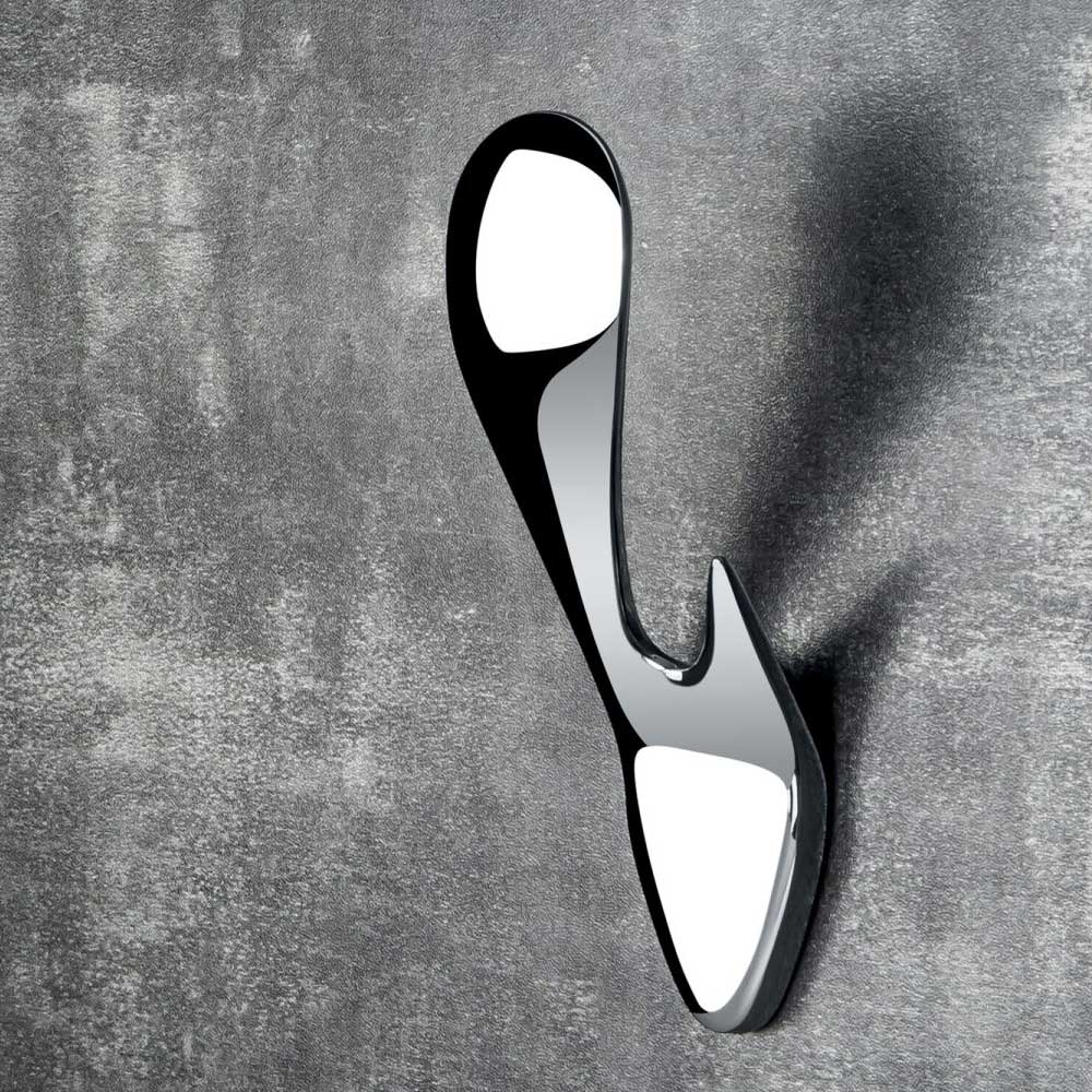 Appenditutto da bagno in ottone cromato Colombo Design collezione KHALA fissaggio a vite e tassello