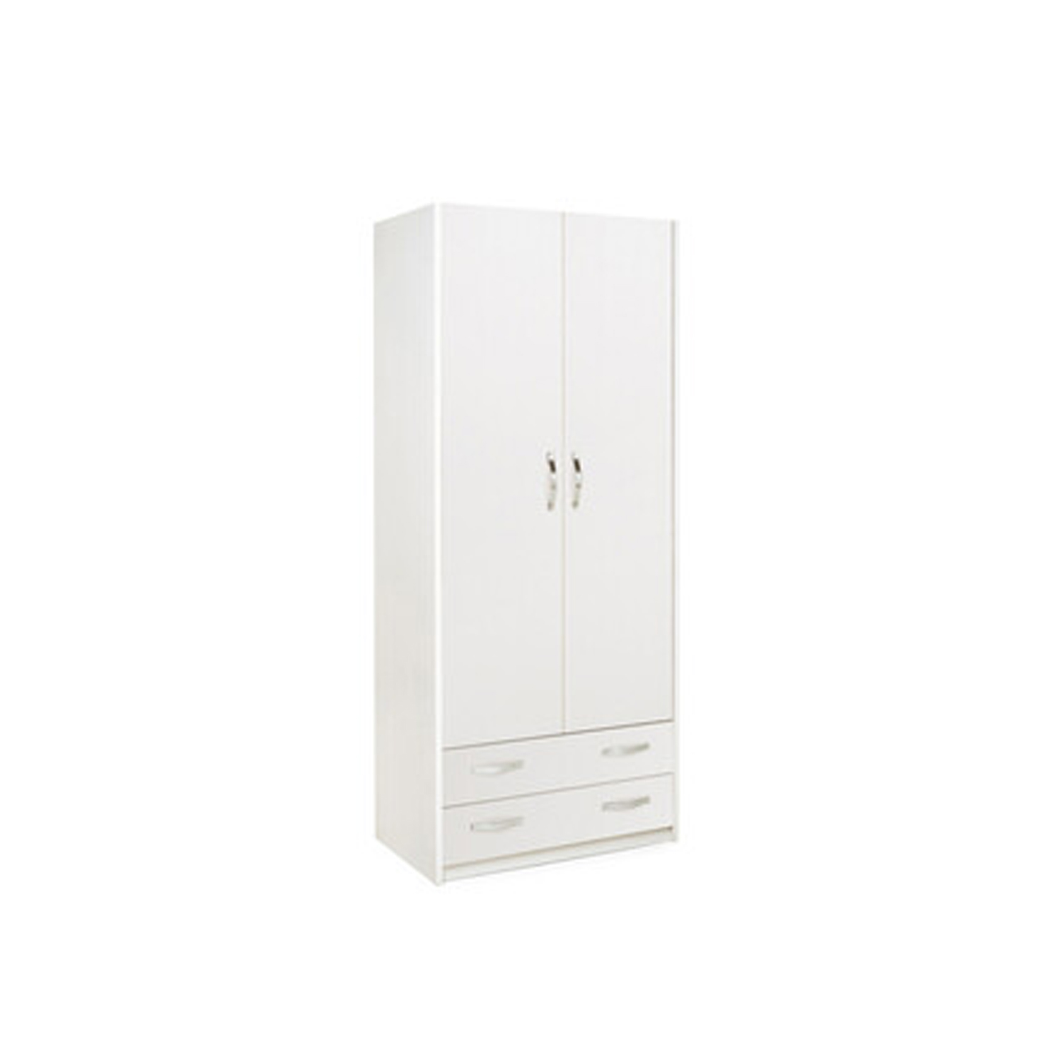 Armadio a 2 ante e 2 cassetti modello Modern - Bianco