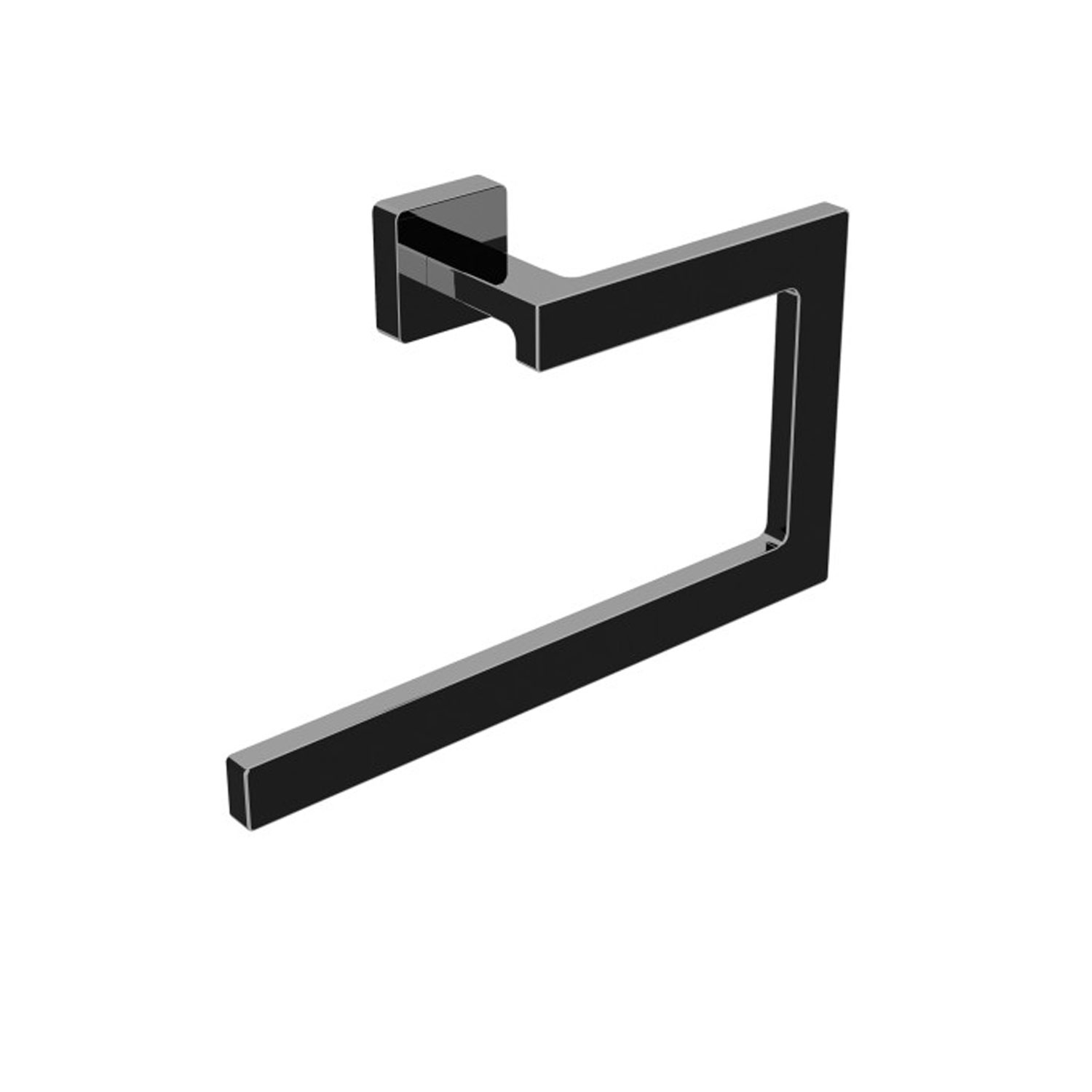 Anello porta asciugamani in ottone Lineabeta - metallo nero opaco