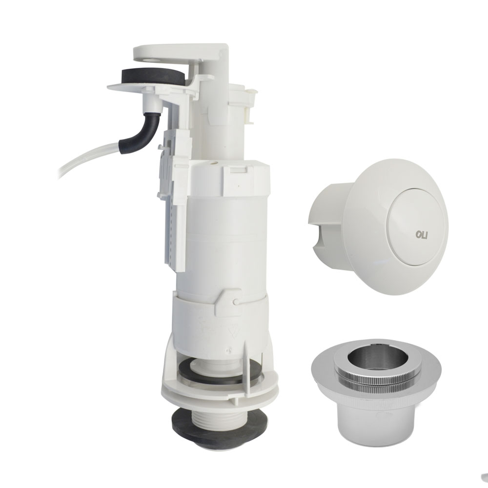 Batteria di scarico per cassetta alta OLI Deluxe con pulsante