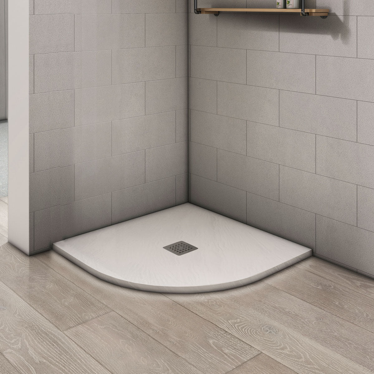 Piatto Doccia in Resina e Gelcoat Bianco Semicircolare - MedaHome