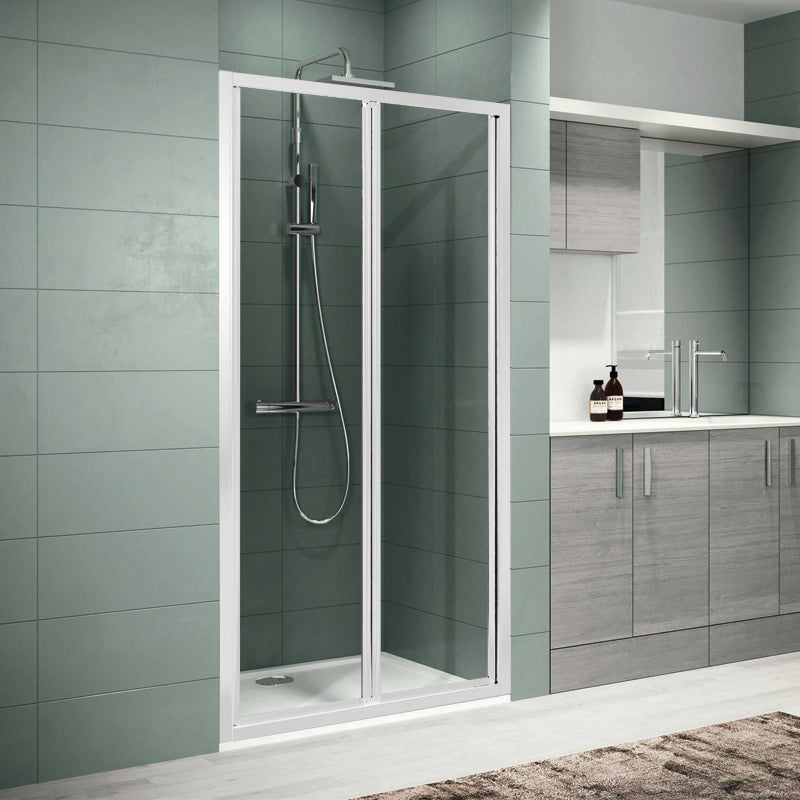 Porta Doccia 76 cm Vetro Trasparente e Profilo Cromo - Zephyros