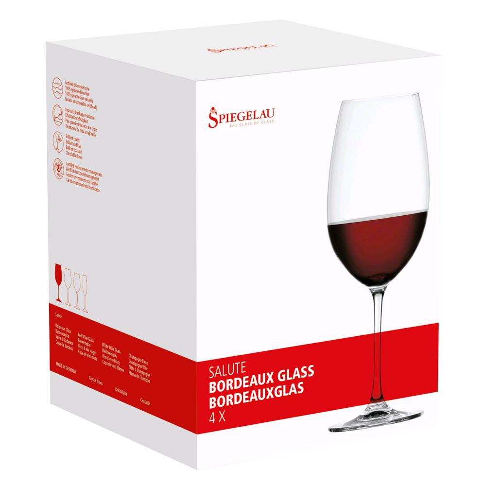 SPIEGELAU							 							CONFEZIONE 4 BICCHIERI BORDEAUX SALUTE