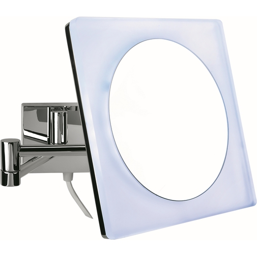 3x magnifying mirror, squared with wall support, with led light - Mirrors, Colombo Design