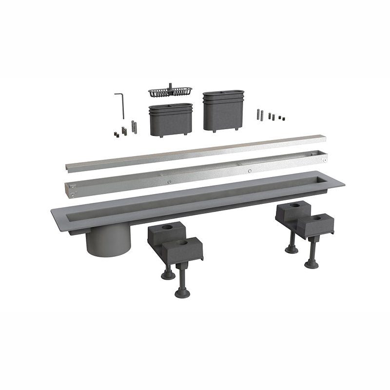 Canaletta Doccia 40 Double Face Piastrellabile e Regolabile - Bonomini