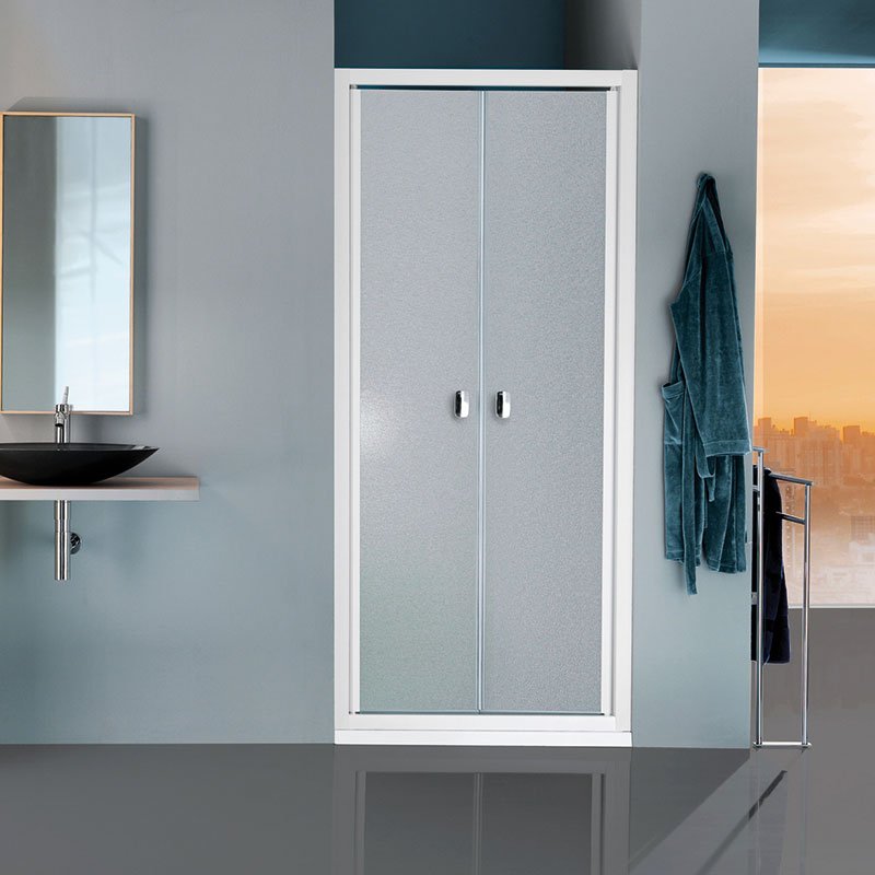 Porta Doccia 90 cm Saloon Vetro Satinato Reversibile Europa - Samo