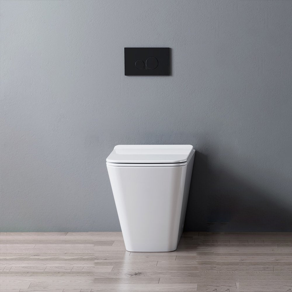 Vaso Filomuro Zaffiro Bianco Lucido Coprivaso Slim Soft Close - Meda