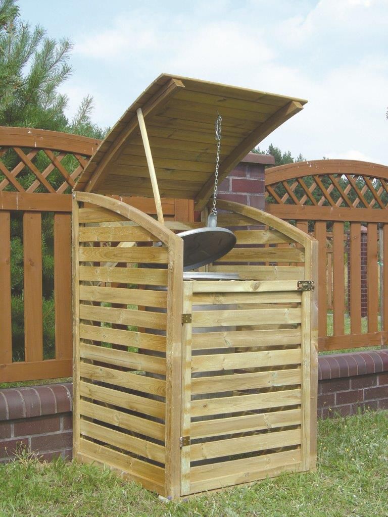 Copri bidone dei rifiuti "Clematis" - 80 x 80 x 125 cm (l x p x h)