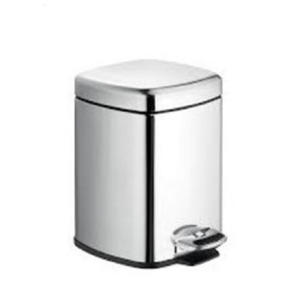 6-Liter-Toilettenpapierkorb mit Soft-Close-Funktion, verchromter Stahl - Poubelle, Colombo Design