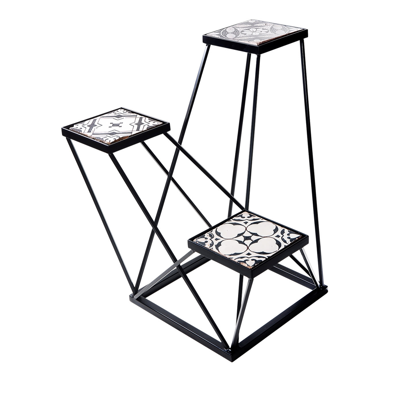 Piedistallo Trio Ensemble bianco e nero