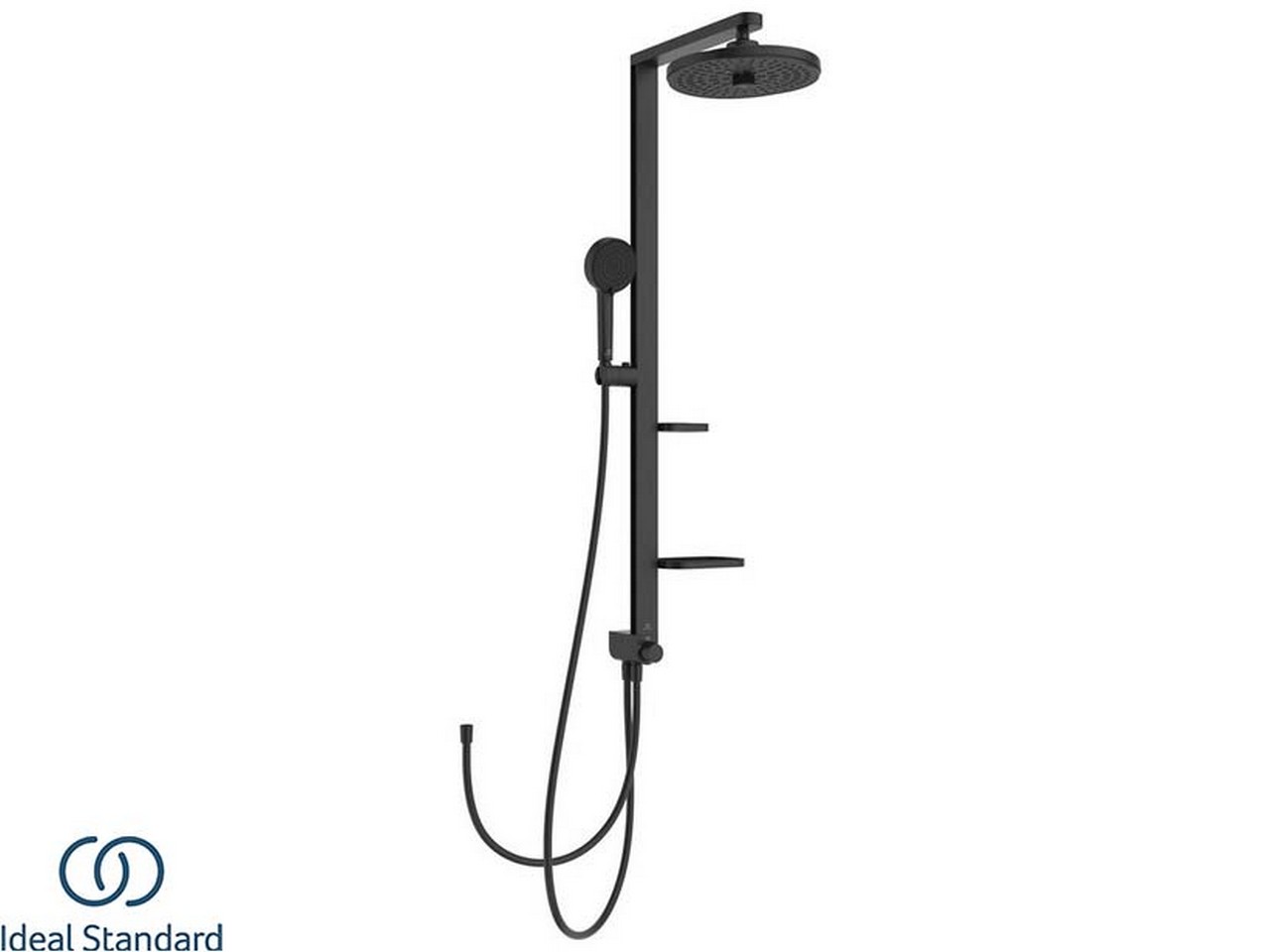 Colonna Doccia Ideal Standard® Alu+ Soffione e Doccetta 2 Funzioni Nero Seta-76260