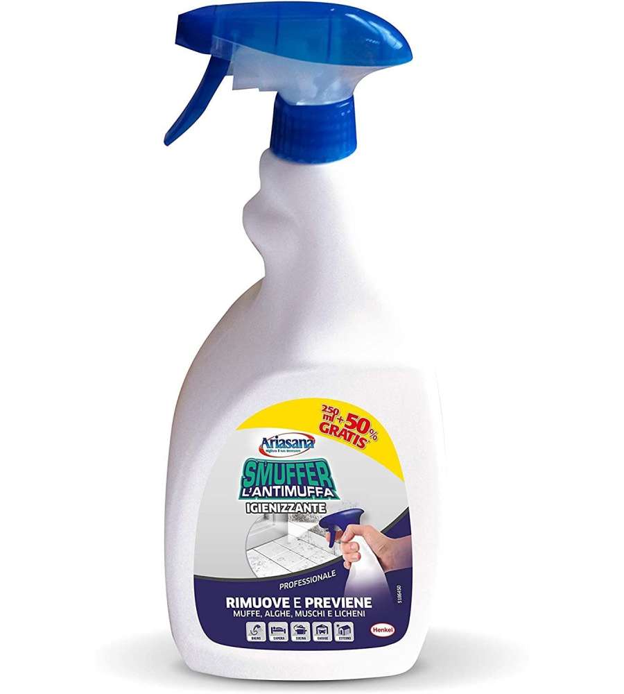 Ariasana Spray Antimuffa Smuffer Pro 250 ml Trasparente per Interni ed Esterni