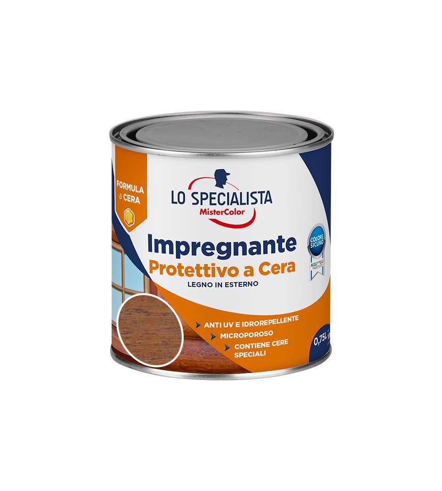 Lo specialista Impregnante Cera a solvente 0,75 l Castagno Scuro