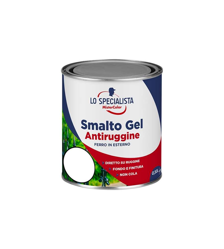 Smalto a solvente antiruggine Bianco 0,5 l