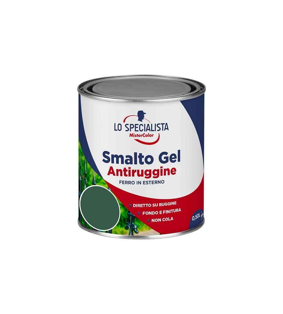 Smalto a solvente antiruggine Verde 0,5 l