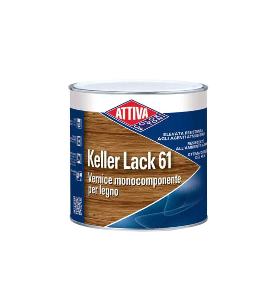 Vernice Incolore Lucida  Keller Lack Attiva 0,50 l