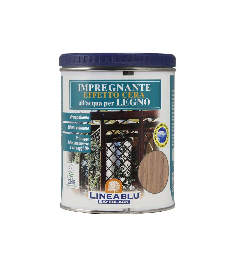 Blu Sayerlack Impregnante Effetto Cera Castano/Noce Chiaro 750 ml - Protezione UV