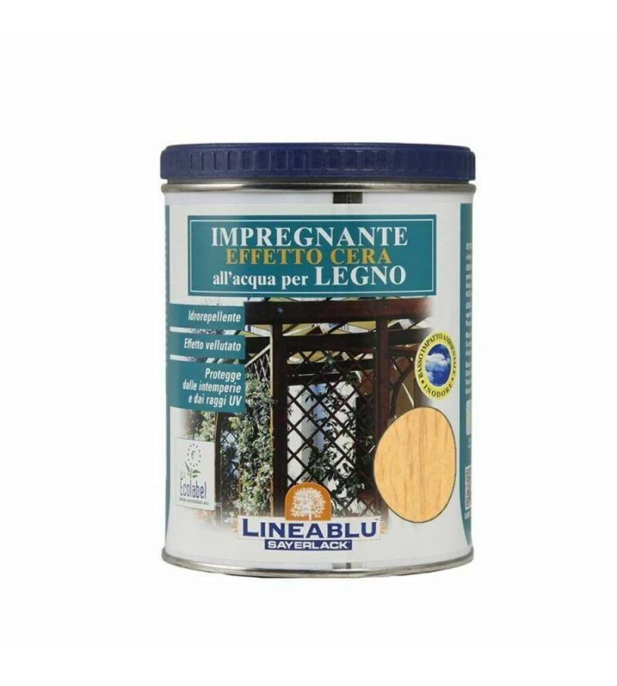 Blu Sayerlack Impregnante Effetto Cera per Legno Teak/Larice 750 ml - Protezione UV