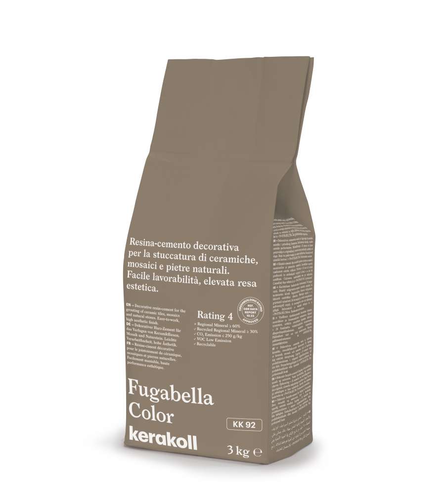 Kerakoll Stucco Fugabella Color KK 92 Marrone Chiaro 3kg - Resina-Cemento per Piastrelle